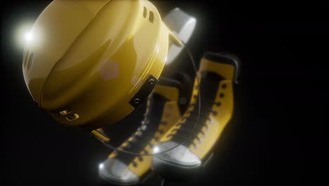 hockey-equipment-in-the-dark